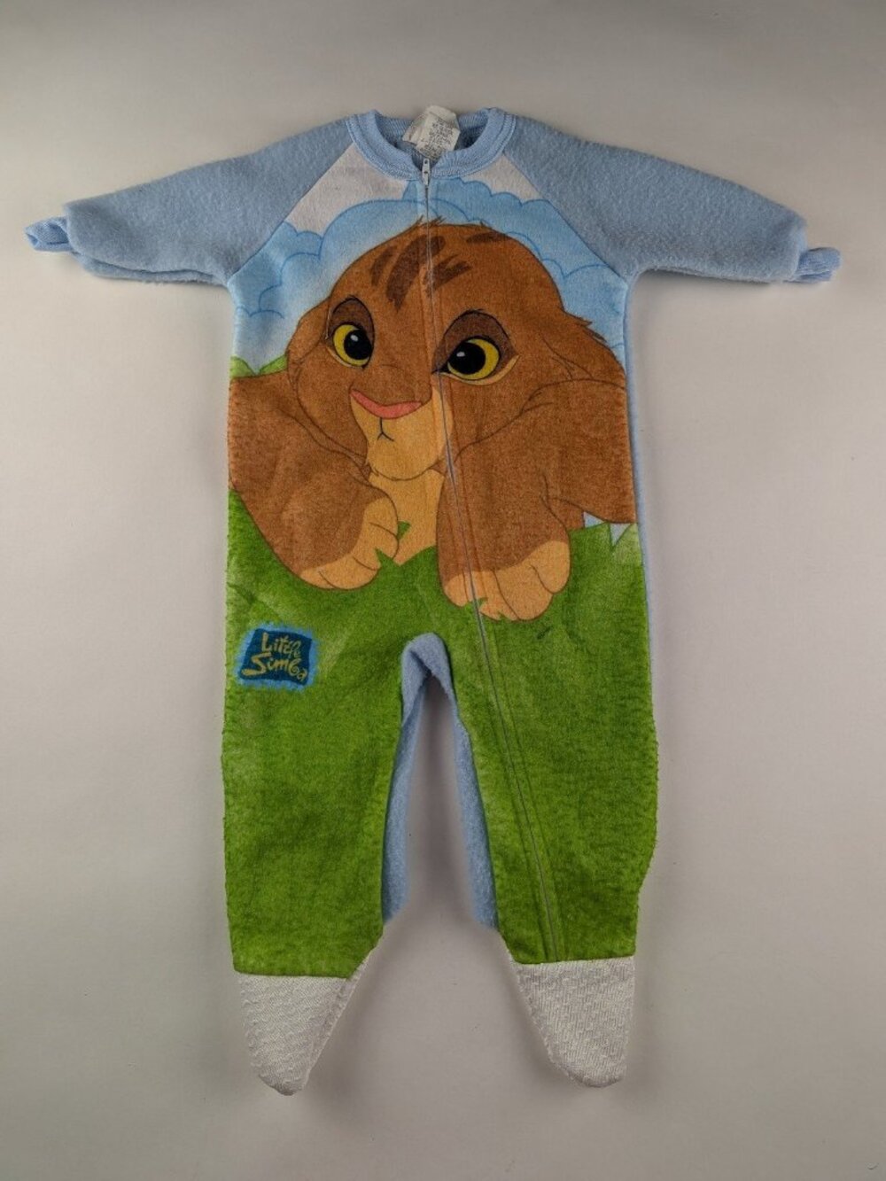 Vintage Disney The Lion King 1990s Baby Simba Footed Pajamas 6 Months